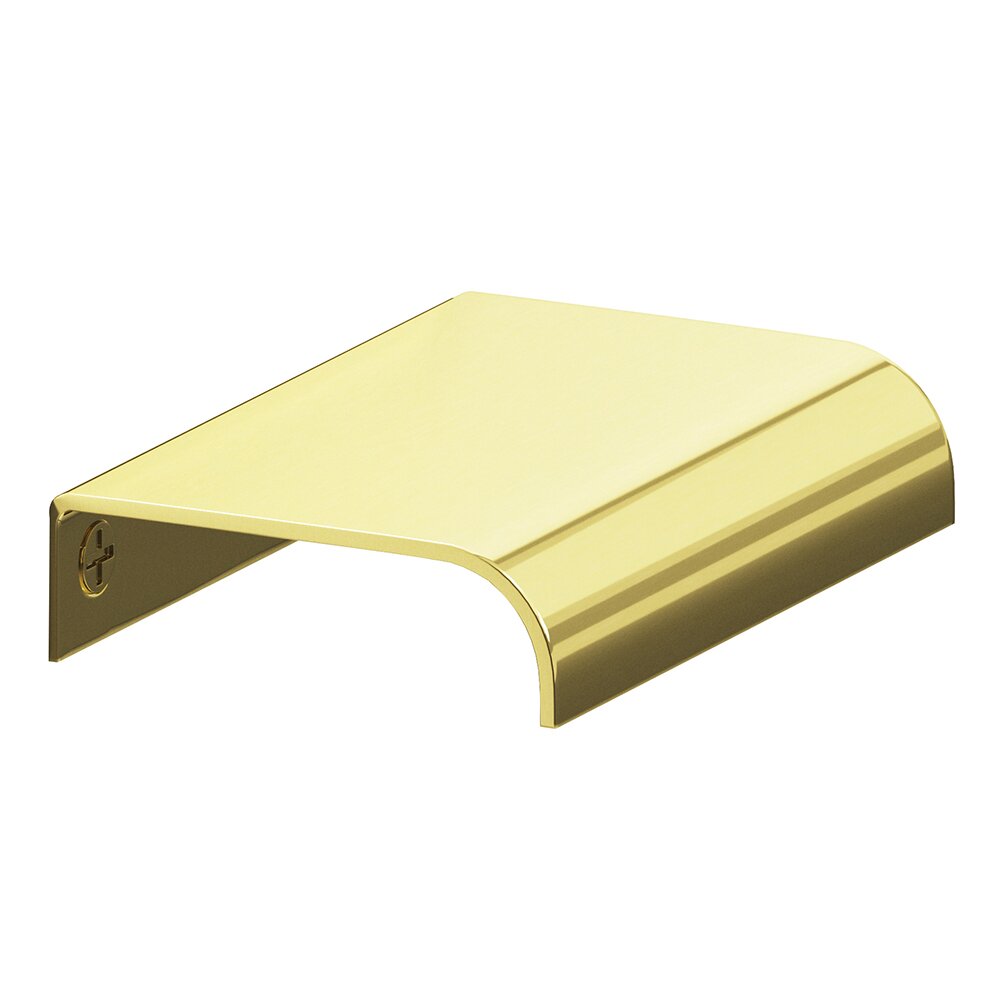 2 1/2" x 1 1/2" Edge Pull in Polished Brass Unlacquered