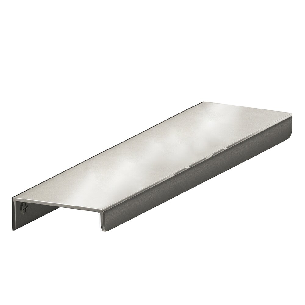 6" Long Over The Drawer Edge Pull in Nickel Stainless