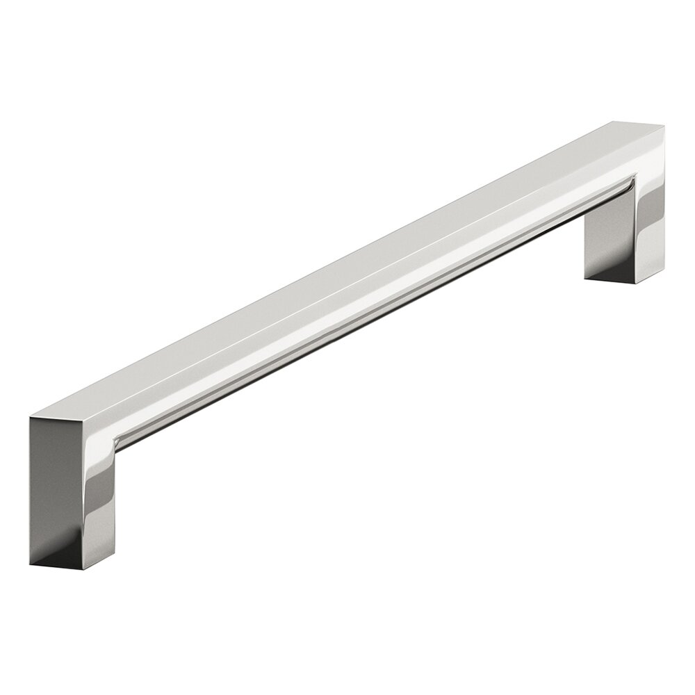 8" Centers Rectangular Pull in Polished Nickel