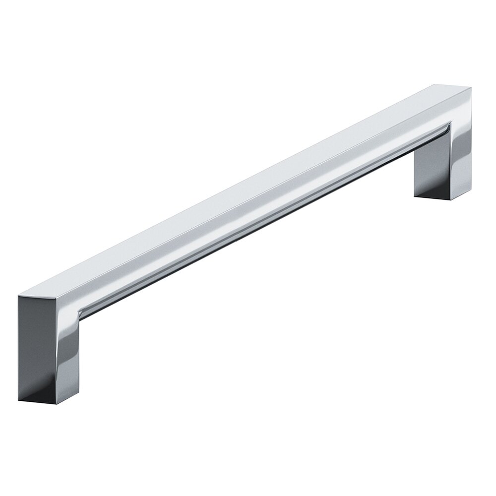 8" Centers Rectangular Pull in Polished Chrome