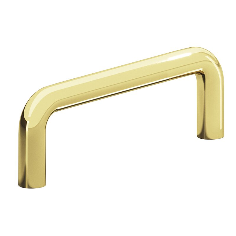 2 1/2" Centers Wire Pull in Polished Brass