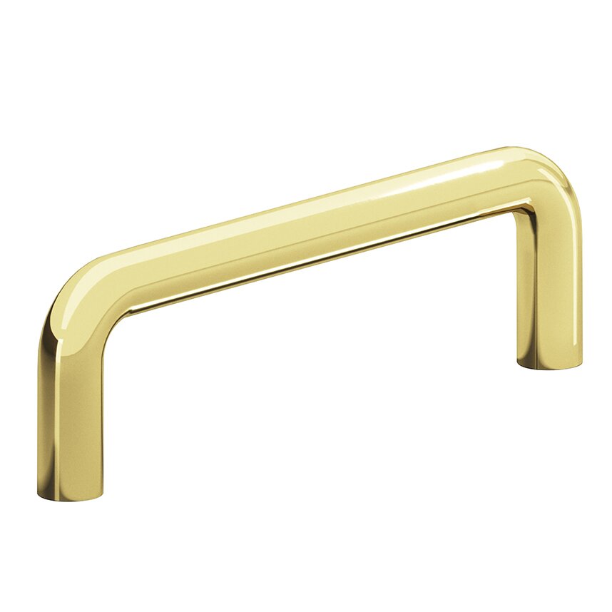 3" Centers Wire Pull in Polished Brass Unlacquered