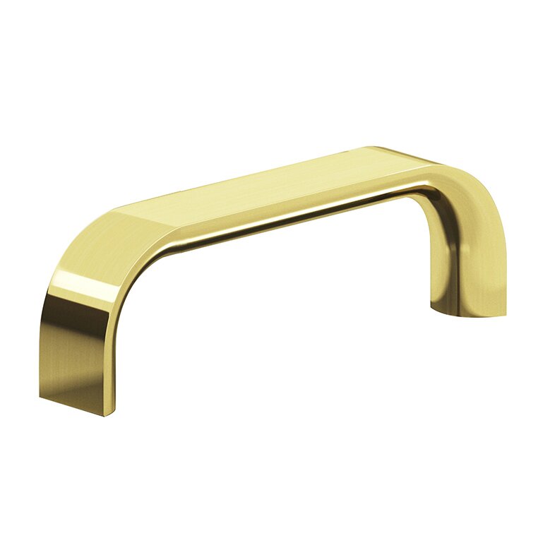 3 1/2" Centers Pull in Polished Brass Unlacquered
