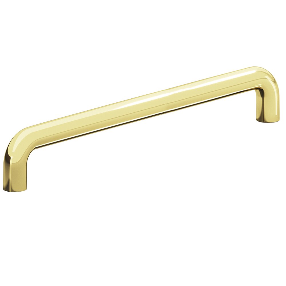 10" Centers Low Clearance Thru Bolt Pull in Polished brass