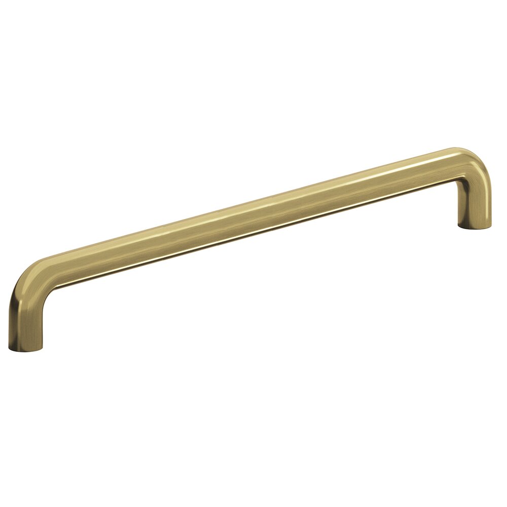 12" Centers Low Clearance Thru Bolt Pull in Antique Brass