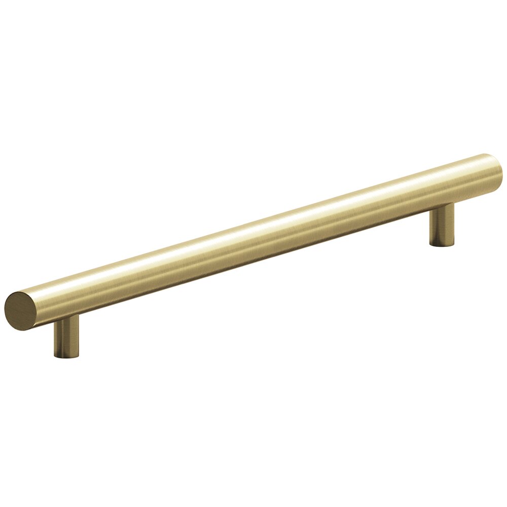 18" Centers Low Clearance European Bar Pull in Antique Brass