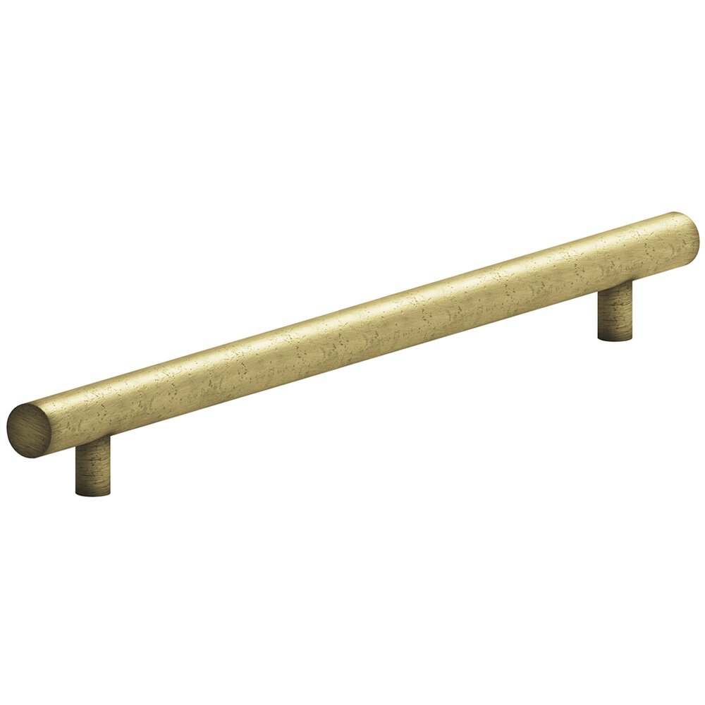 18" Centers Low Clearance Thru Bolt Pull in Distressed Antique Brass