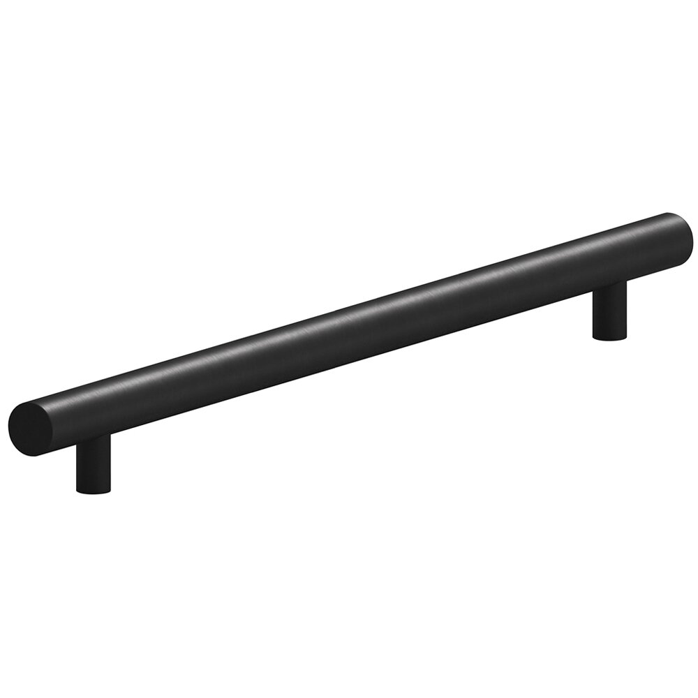 18" Centers Low Clearance European Bar Pull in Matte Satin Black
