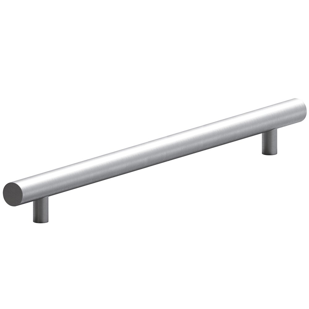 18" Centers Low Clearance European Bar Pull in Matte Satin Chrome