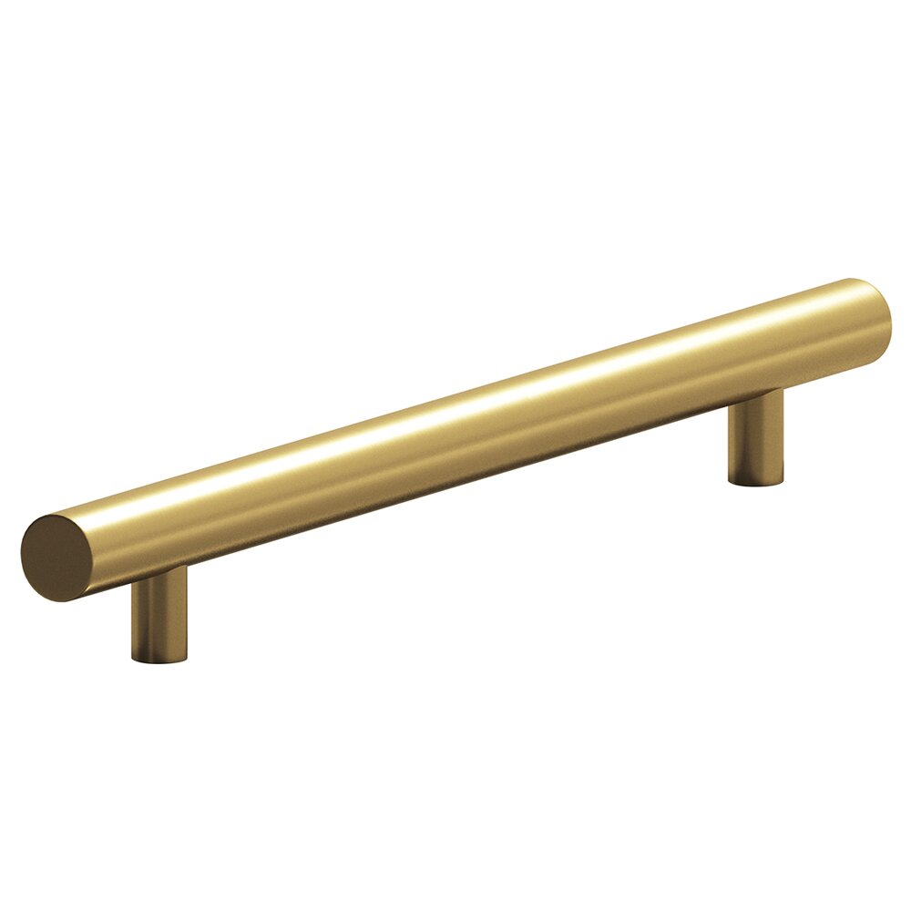 8" Centers Low Clearance European Bar Pull in Satin Brass