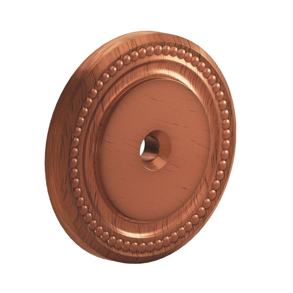 1 1/2" Diameter Beaded Brass Rose In Matte Antique Copper