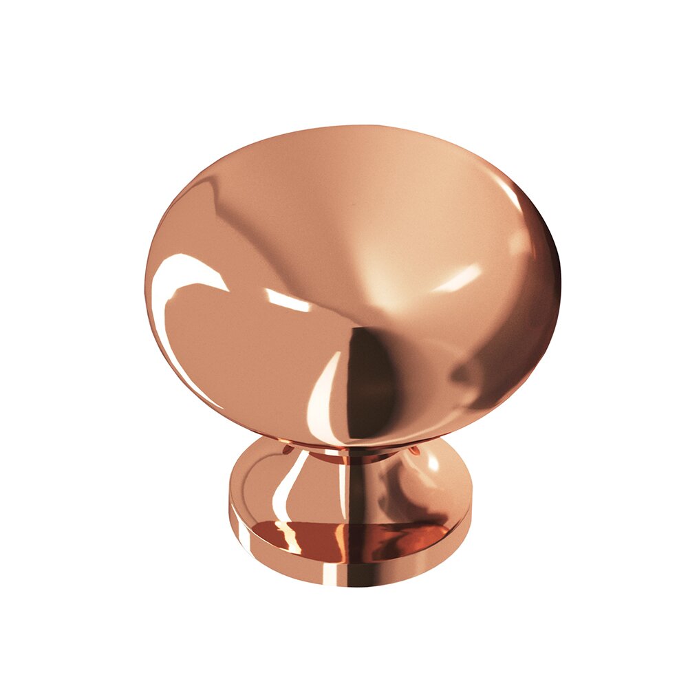 Polished Copper Knob Solid Brass 1 1/4" ( 32mm )
