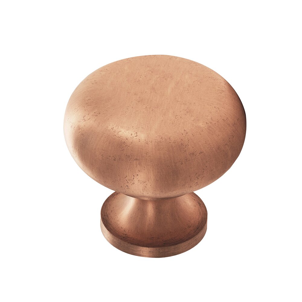 Distressed Antique Copper Knob Solid Brass 1 1/4" ( 32mm )