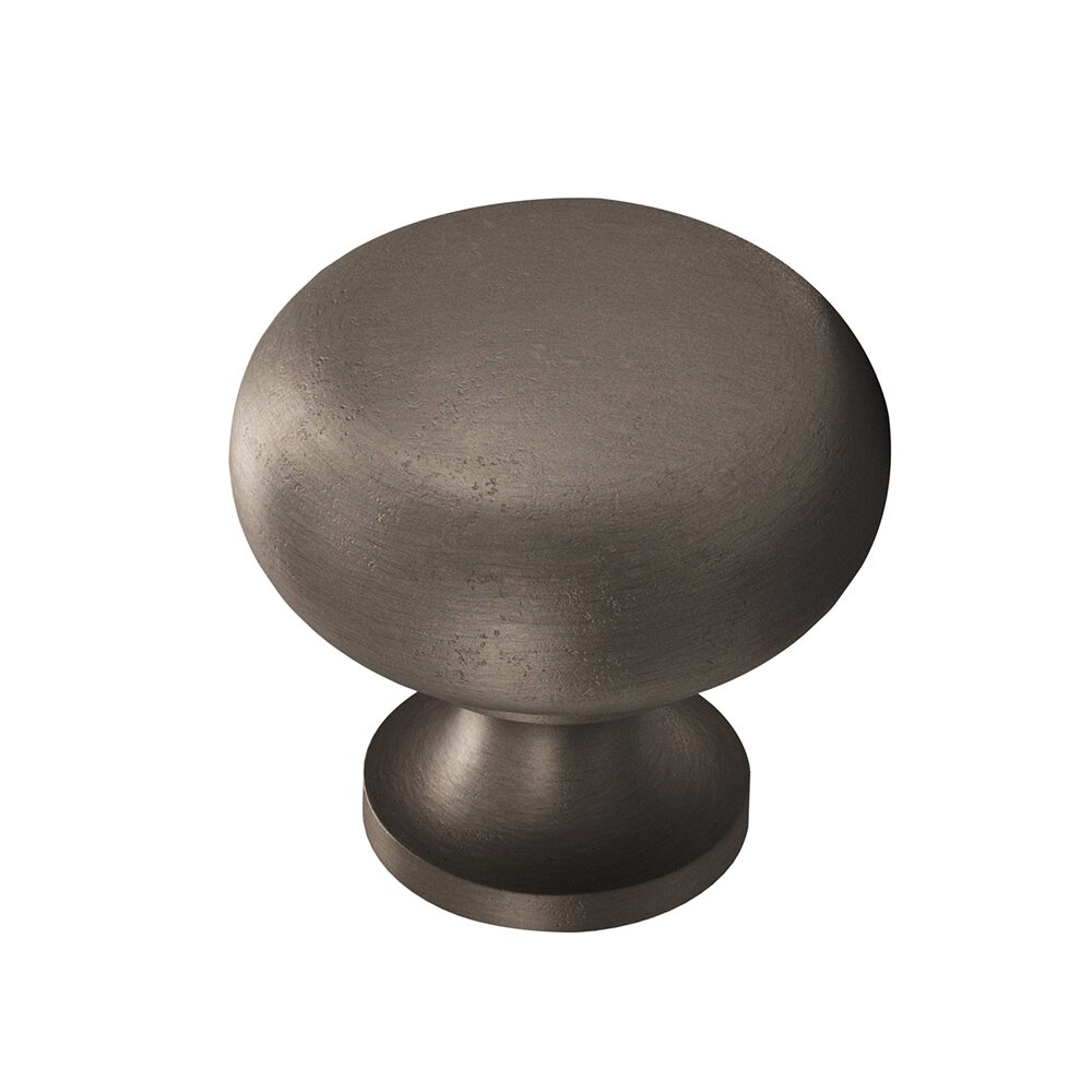 Distressed Pewter Knob Solid Brass 1 1/4" ( 32mm )