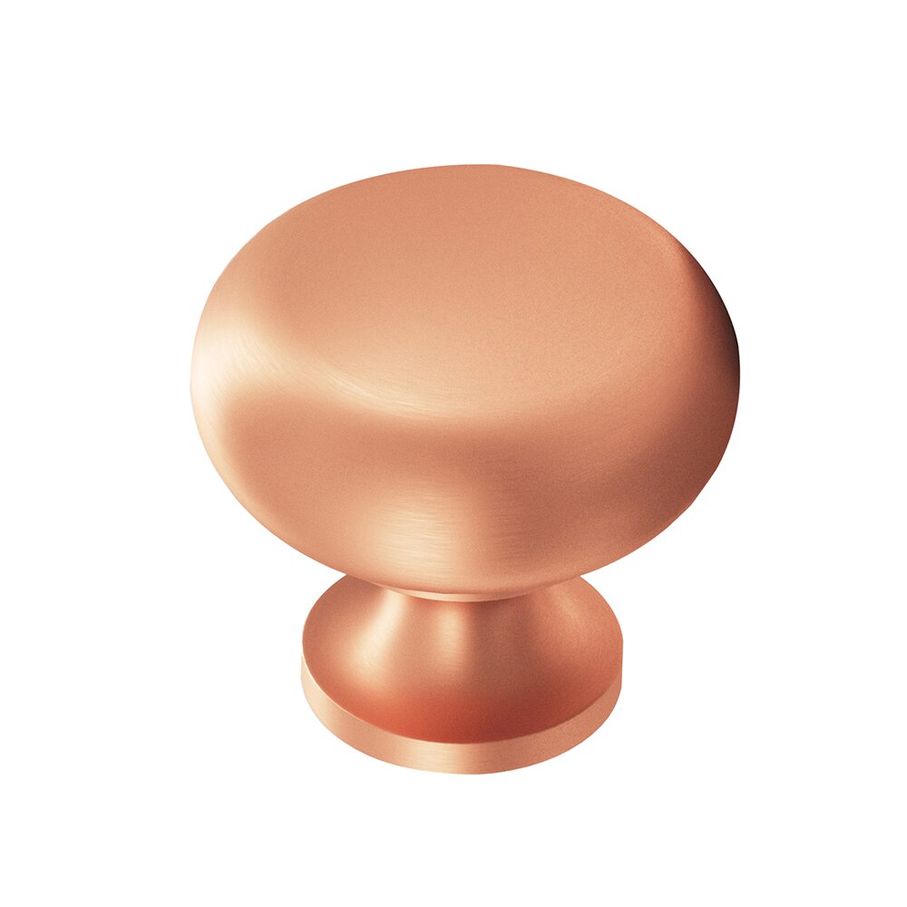 Matte Satin Copper Knob Solid Brass 1 1/4" ( 32mm )