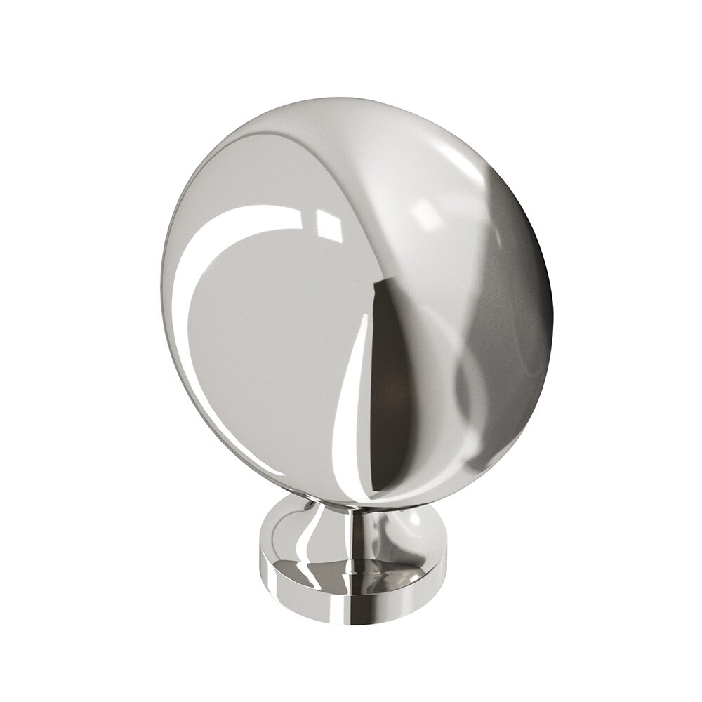 Quick Ship Oval Knob 1" X 1 1/4" in Polished Nickel