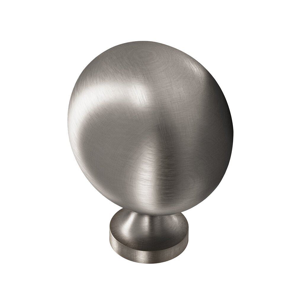 Quick Ship Oval Knob 1" X 1 1/4" in Pewter