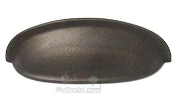 Quick Ship Distressed Oil Rubbed Bronze Cup Pull