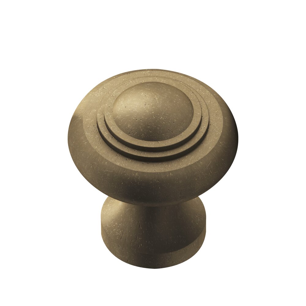 1 3/8" Diameter Medium Button Knob in Distressed Oil Rubbed Bronze