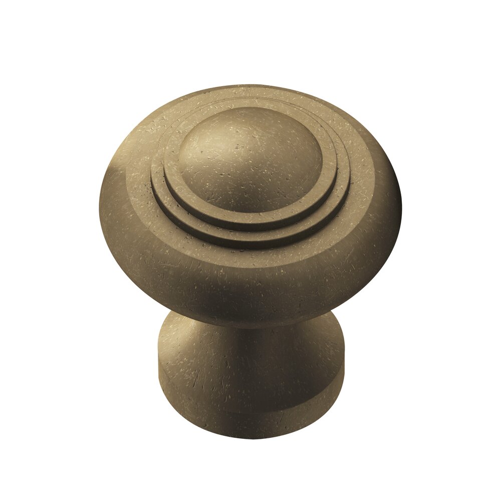 1 1/2" Diameter Large Button Knob in Distressed Oil Rubbed Bronze