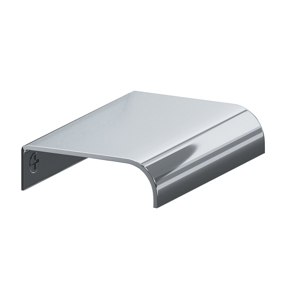 Quick Ship Tri-fold Cabinet Edge Pull 1" (25mm) in Polished Chrome