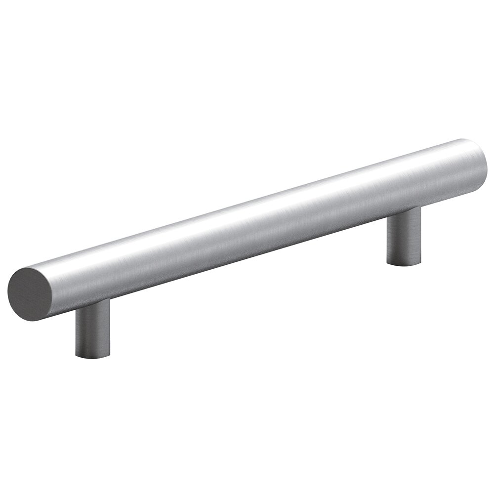 Appliance Pull 6" ( 152mm ) Centers with Bullnose Ends in Matte Satin Chrome