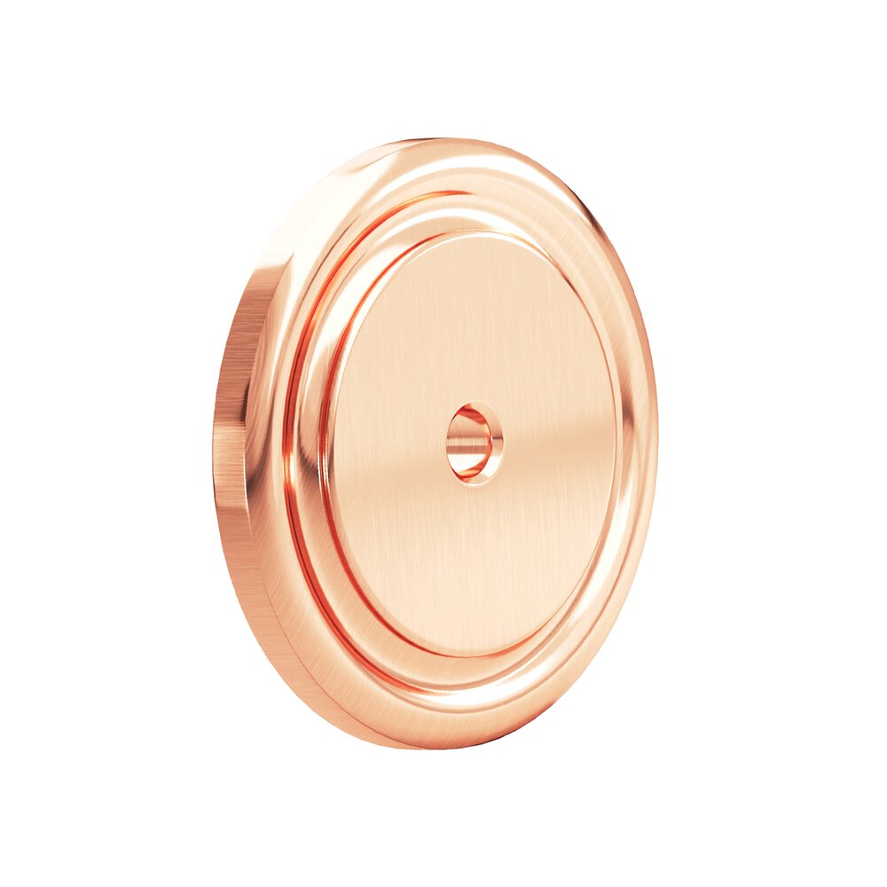 1 1/2" Solid Brass Round Backplate in Satin Copper