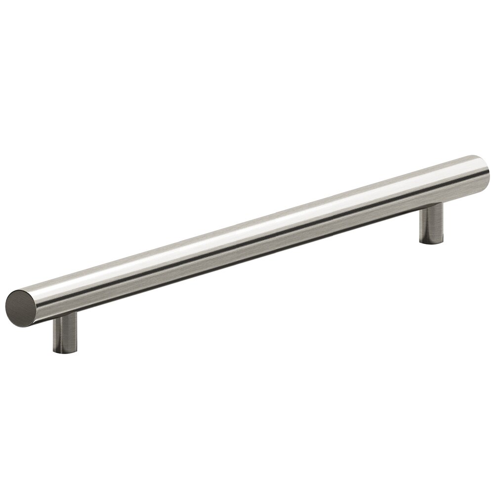 10" Centers Appliance Pull with Bullnose Ends in Nickel Stainless
