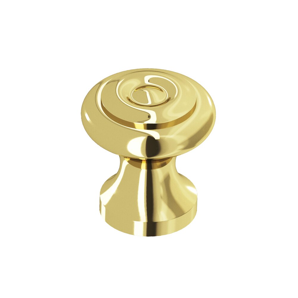 Knob 5/8" in Polished Brass