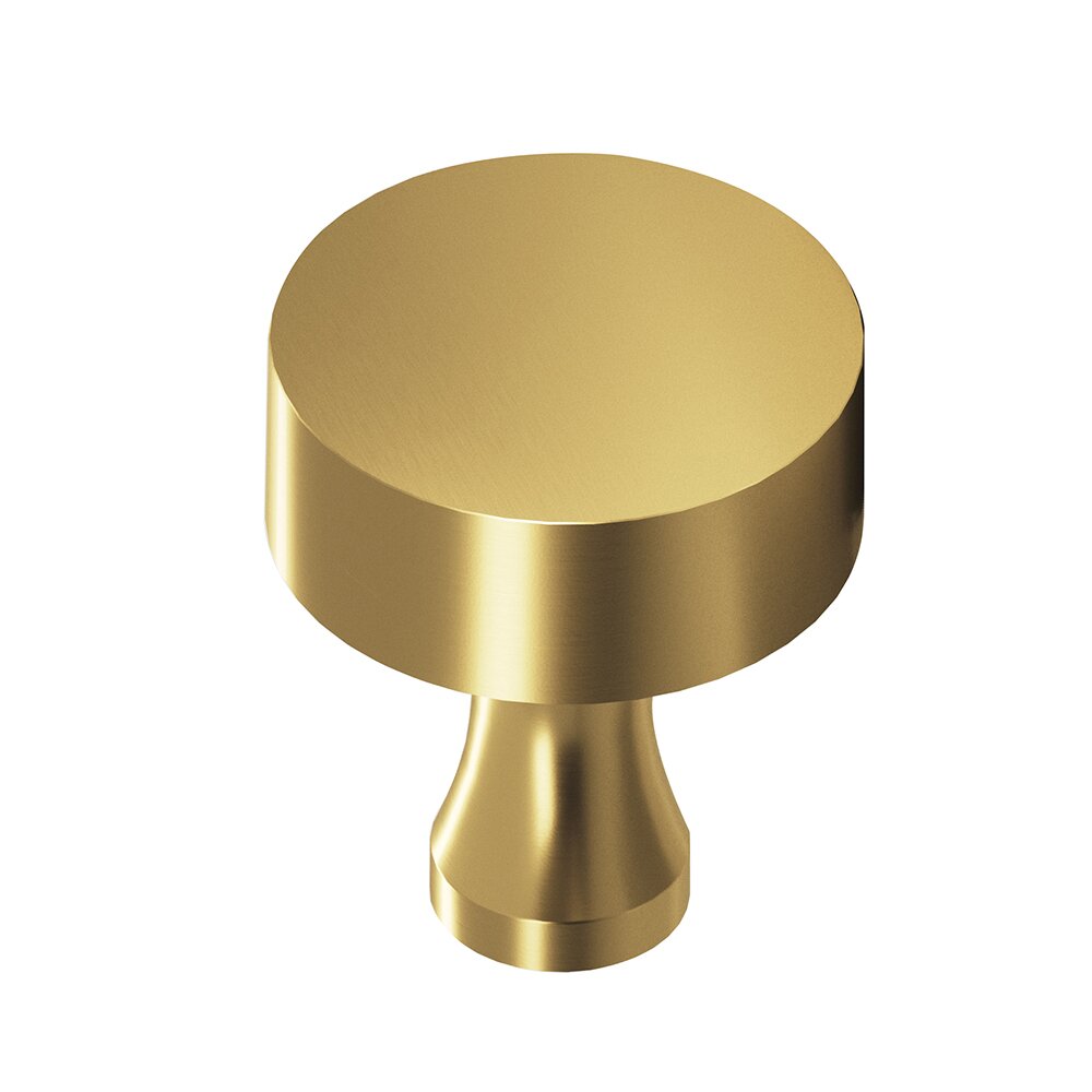 1" Diameter Knob in Unlacquered Satin Brass
