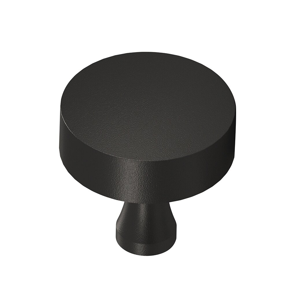 1 1/2" Cabinet Knob Hand Finished in Frost Black