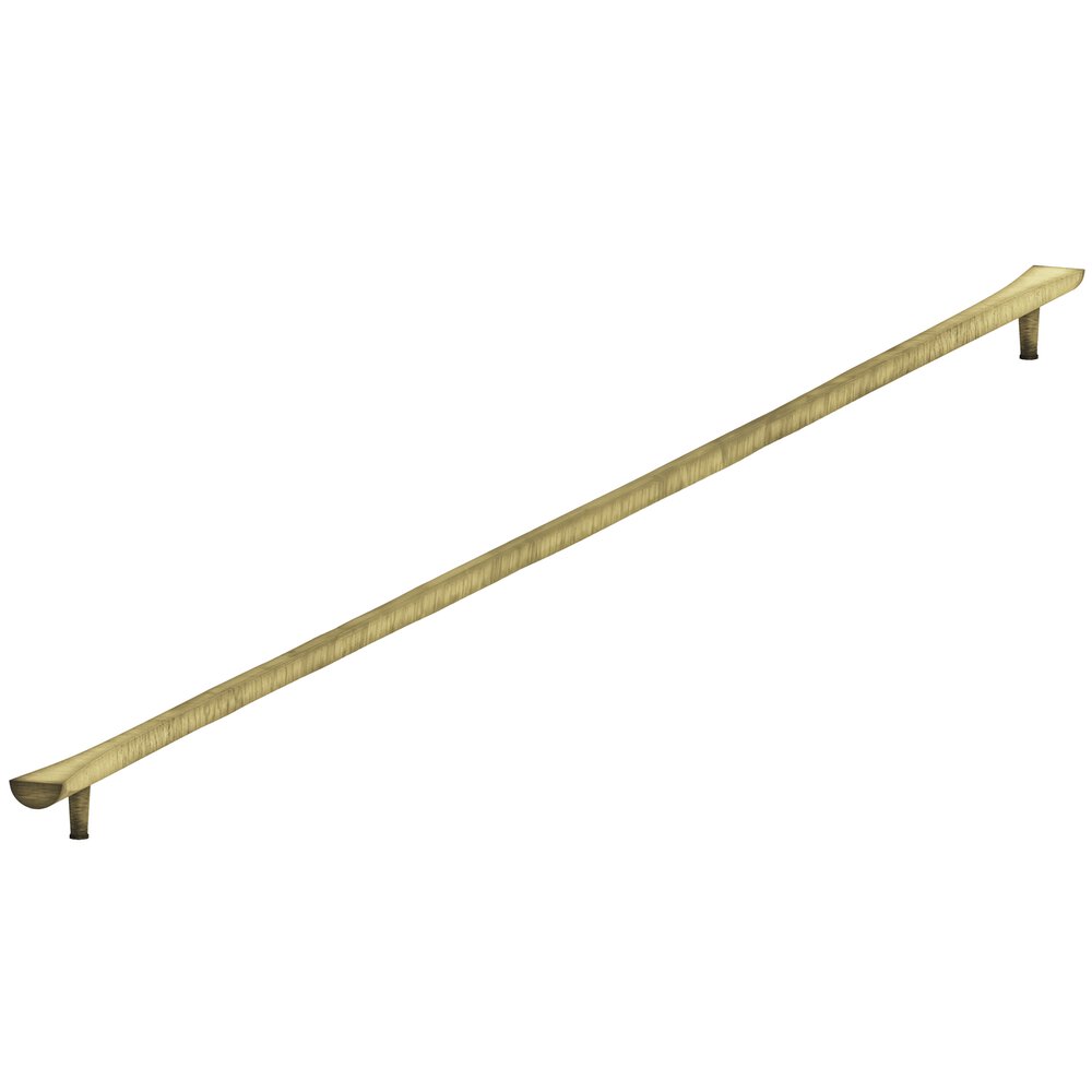24" Centers Bowtie Appliance/Oversized Pull Door Pull With Rounded Back And Tapered Posts In Distressed Antique Brass