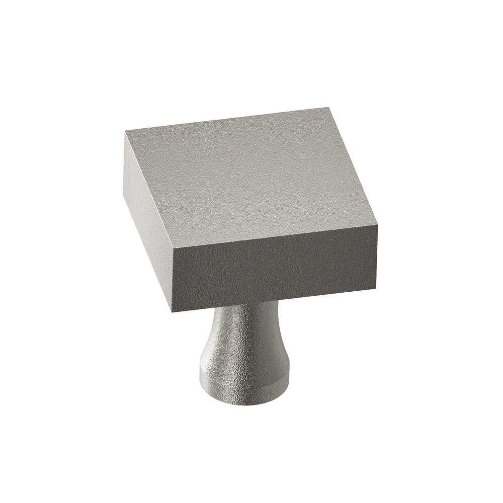 1" Square Knob in Frost Nickel