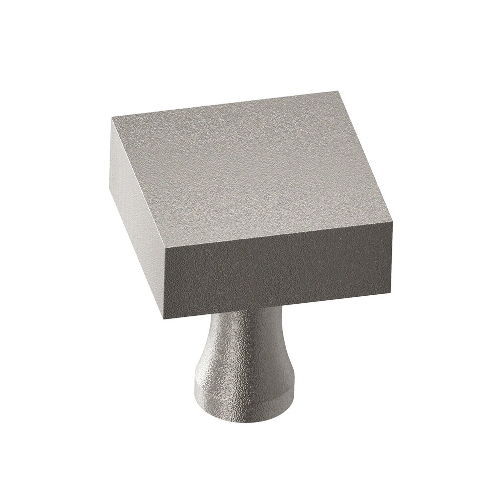 1 1/4" Square Knob in Frost Nickel
