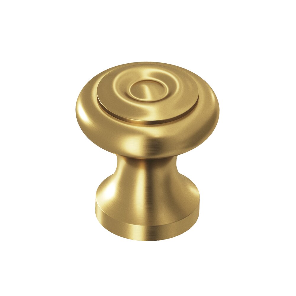 7/8" Diameter Knob in Unlacquered Satin Brass