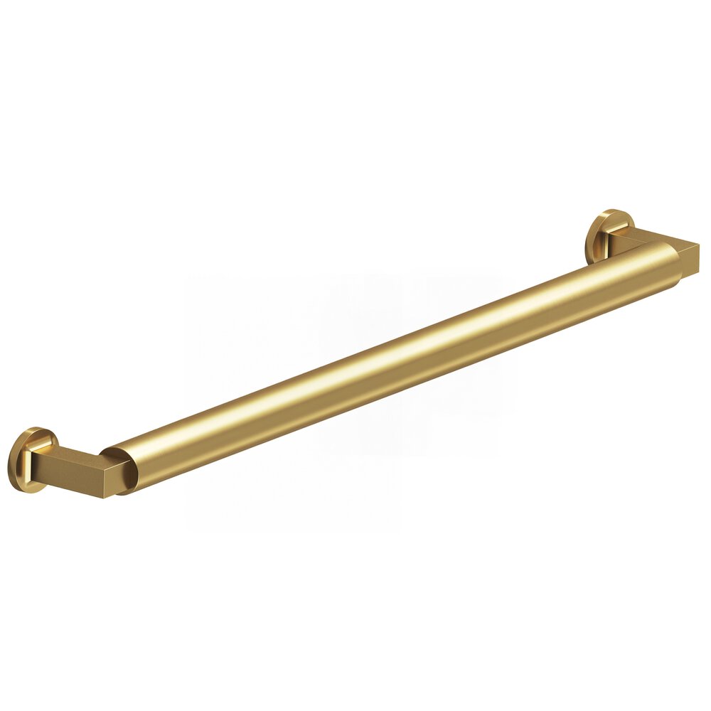 10" Centers Gropius-Style Appliance/Oversized Pull With Flared Feet In Unlacquered Satin Brass