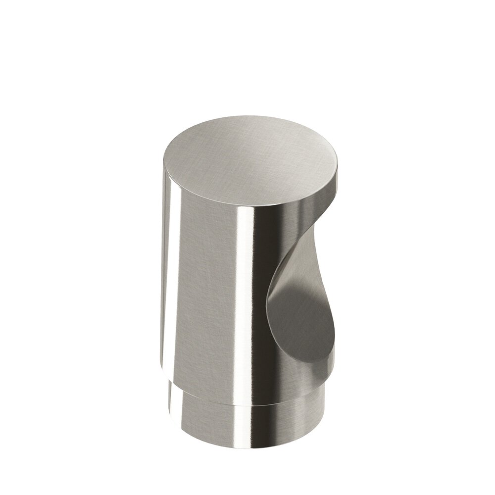 0.5" Diameter Round Cabinet Knob In Nickel Stainless