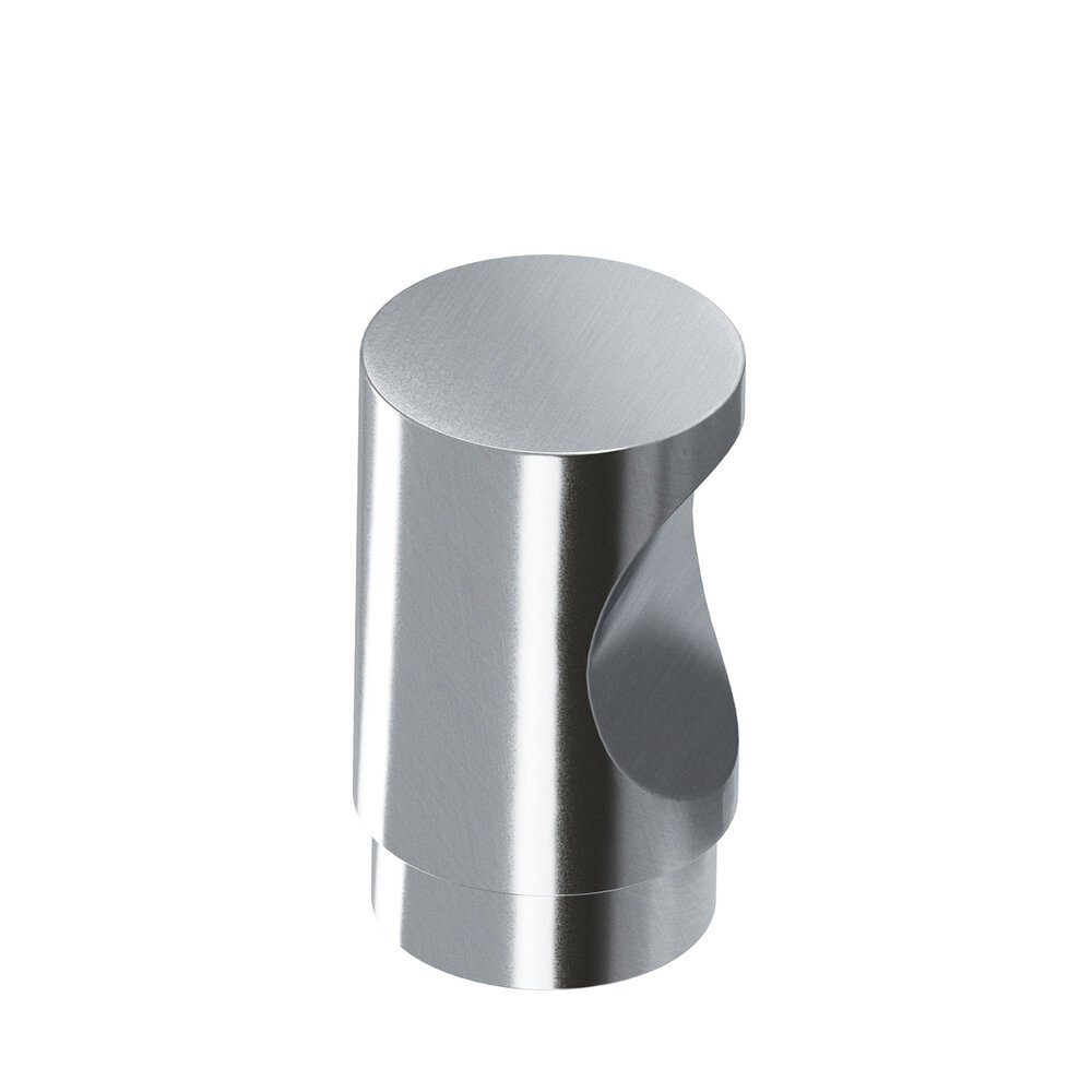 0.5" Diameter Round Cabinet Knob In Satin Chrome