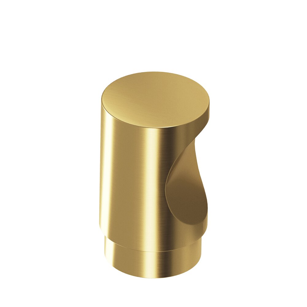 0.5" Diameter Round Cabinet Knob In Satin Brass