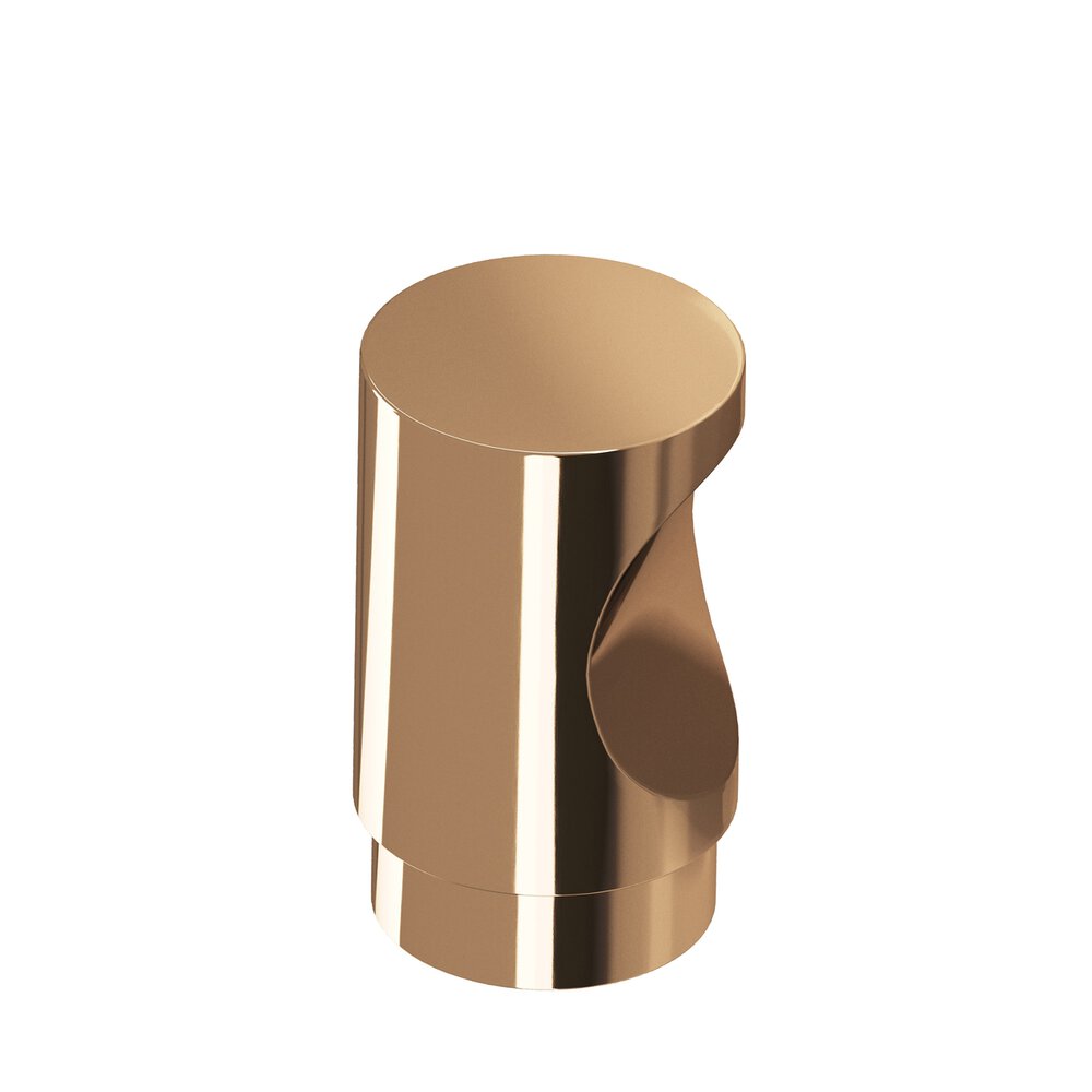 0.5" Diameter Round Cabinet Knob In Polished Bronze