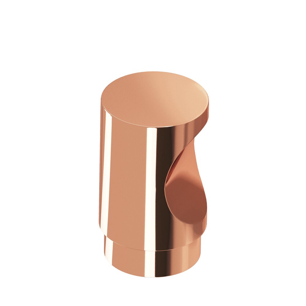 0.5" Diameter Round Cabinet Knob In Polished Copper