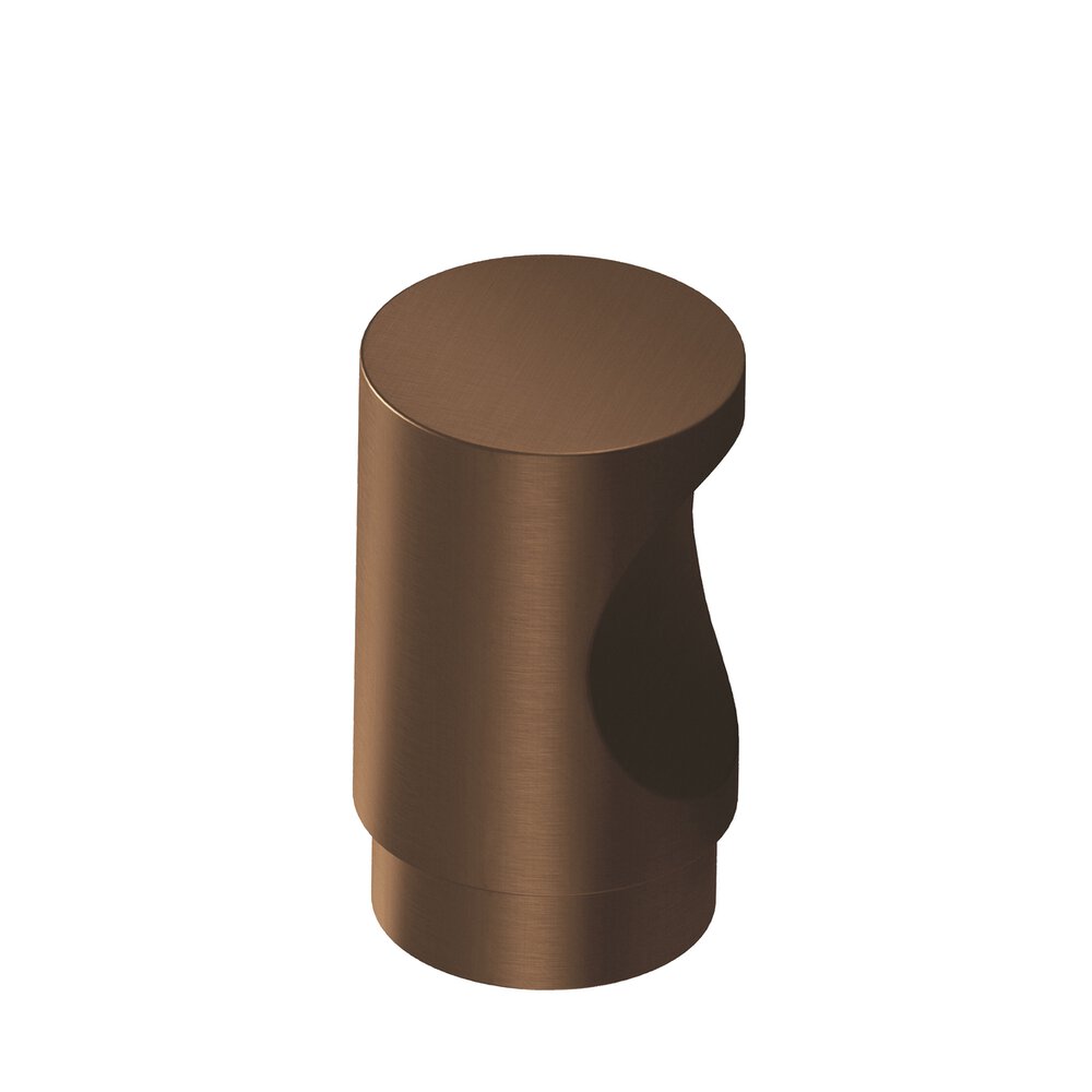 0.5" Diameter Round Cabinet Knob In Matte Oil Rubbed Bronze