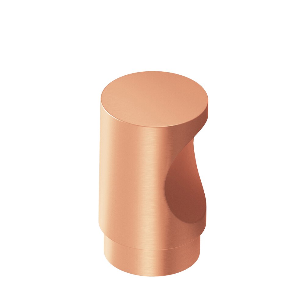 0.5" Diameter Round Cabinet Knob In Matte Satin Copper