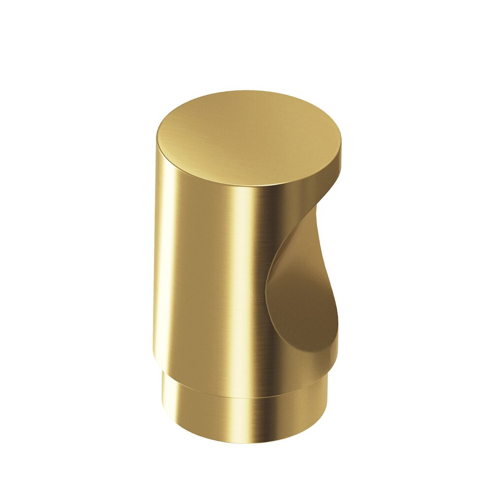 0.75" Diameter Round Cabinet Knob In Unlacquered Satin Brass