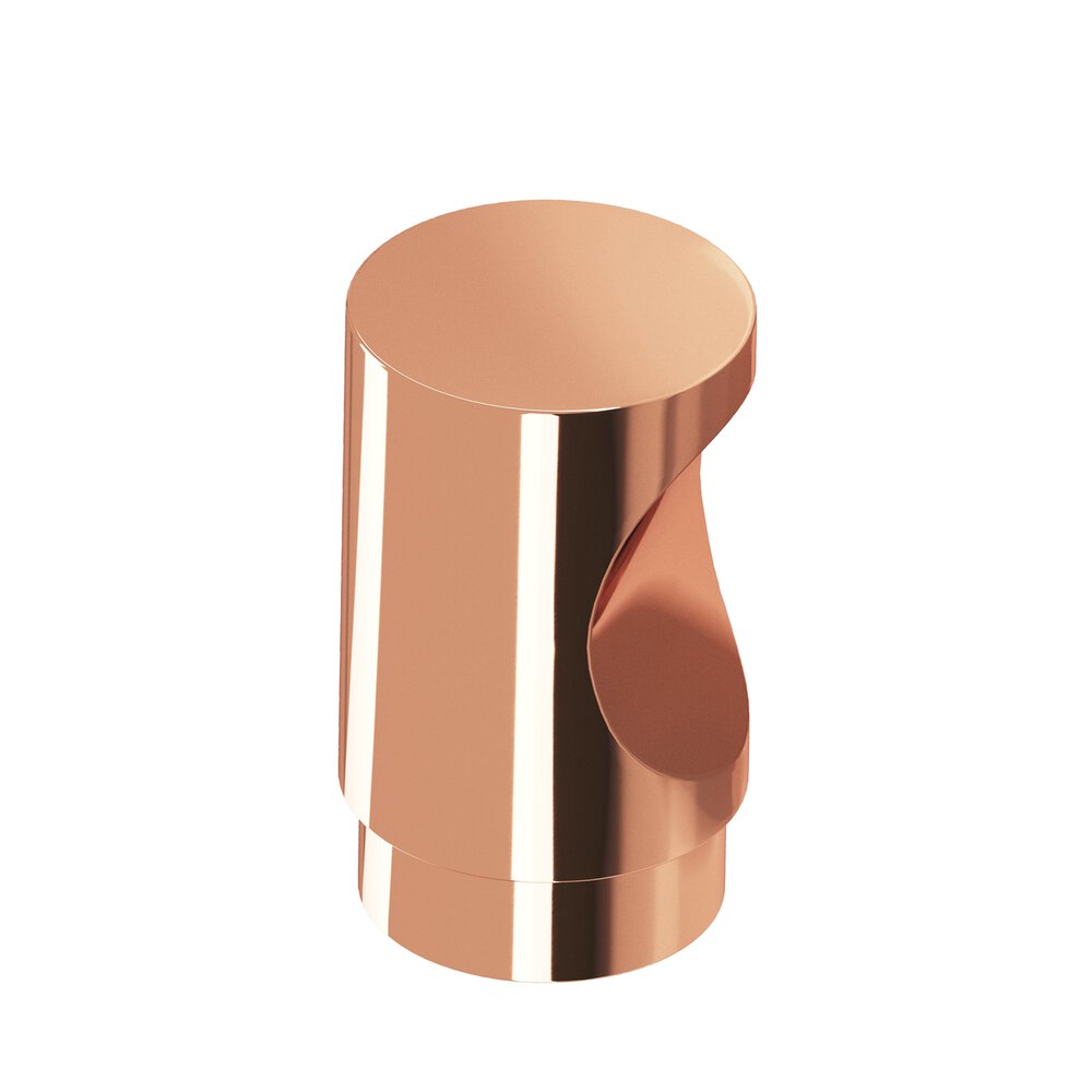 0.75" Diameter Round Cabinet Knob In Polished Copper