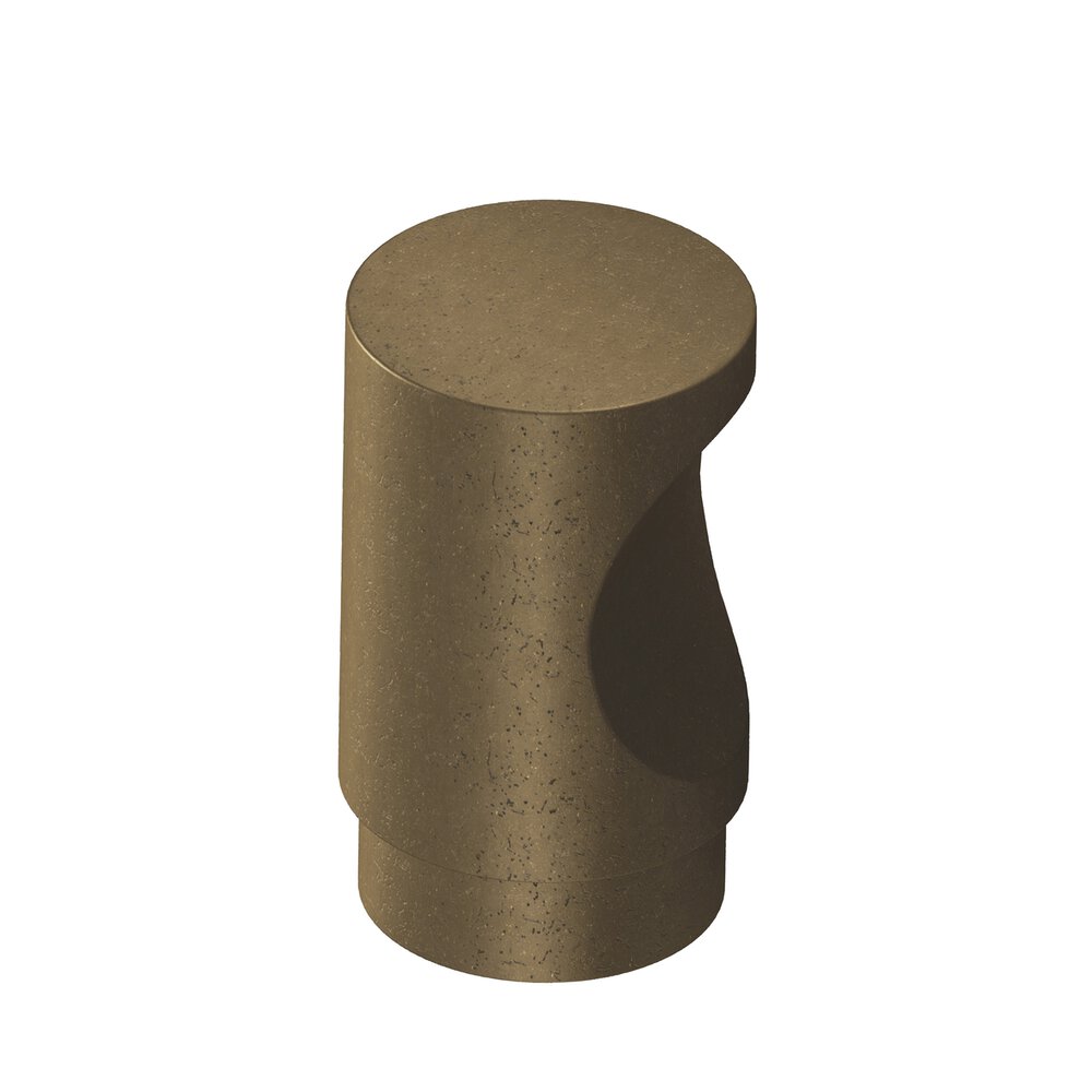 0.75" Diameter Round Cabinet Knob In Distressed Oil Rubbed Bronze