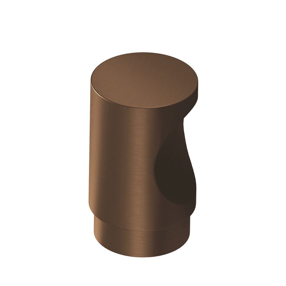 0.75" Diameter Round Cabinet Knob In Matte Oil Rubbed Bronze
