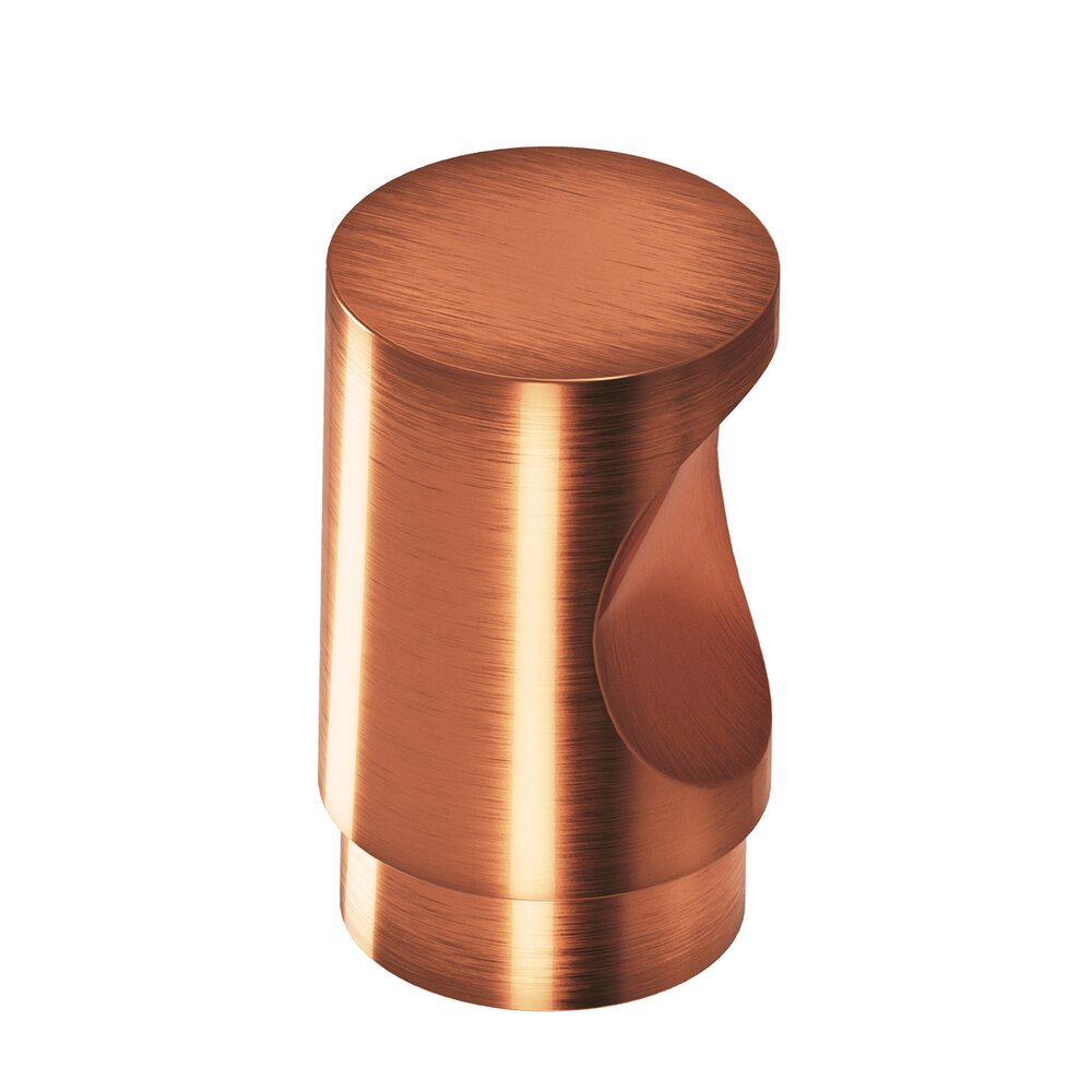 1" Diameter Round Cabinet Knob In Antique Copper