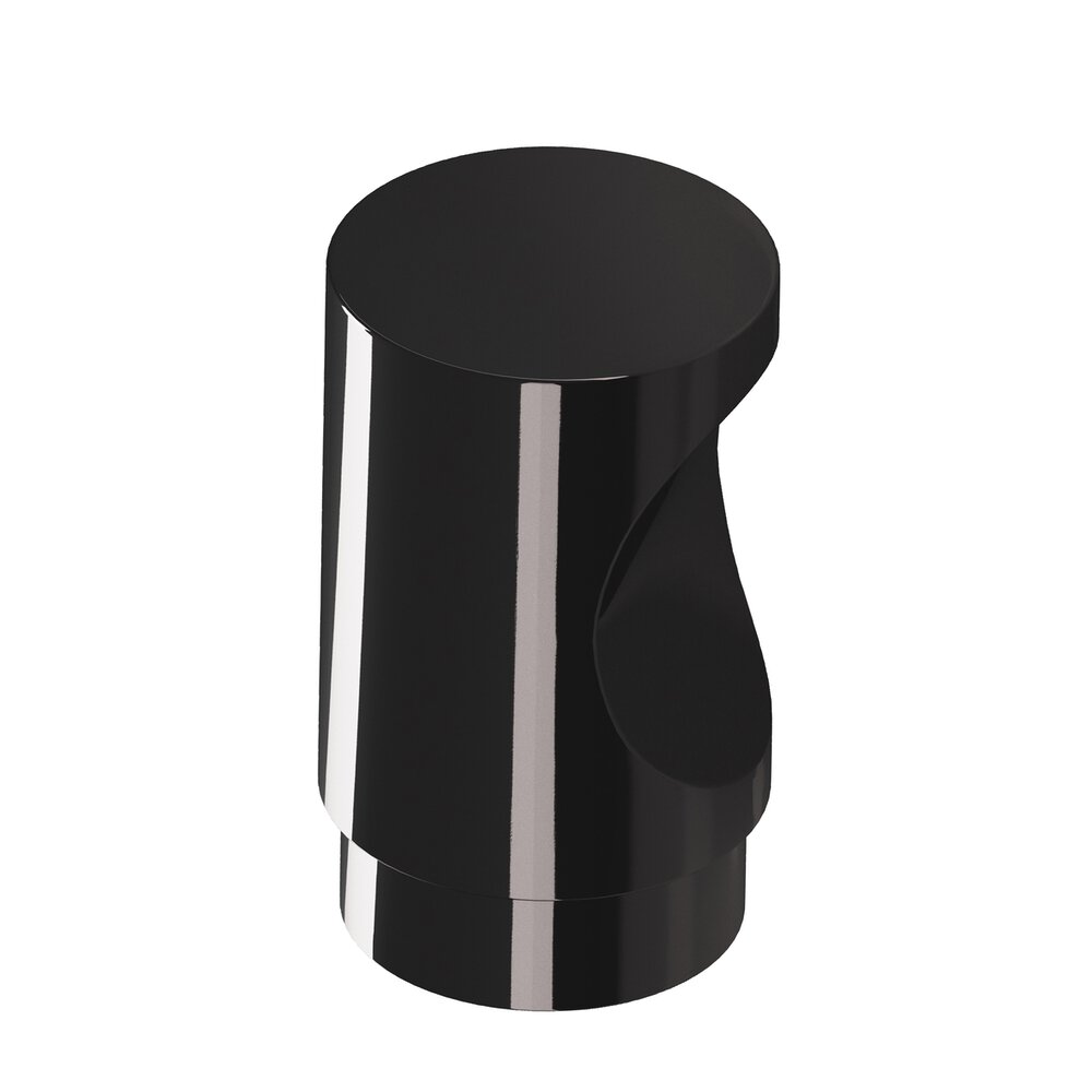 1" Diameter Round Cabinet Knob In Satin Black
