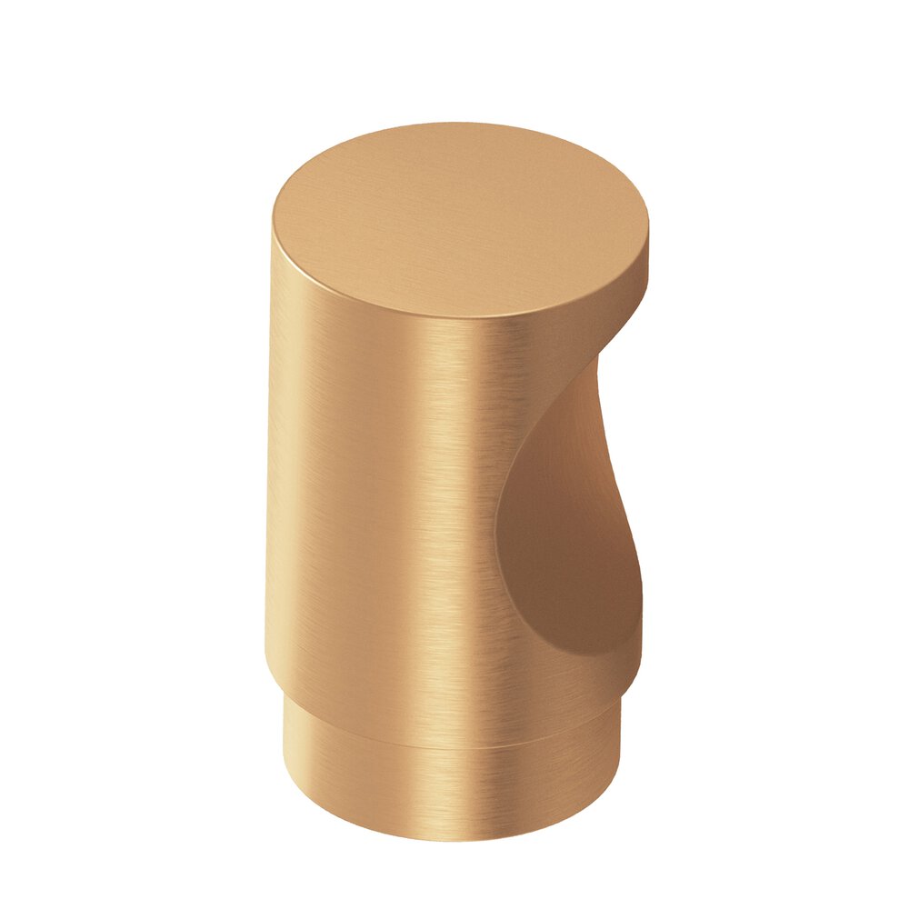 1" Diameter Round Cabinet Knob In Matte Satin Bronze
